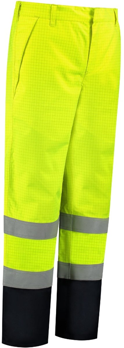 Dapro Protector Multinorm Regenbroek - Maat M - Marineblauw/Hi-Vis Geel - Vlamvertragend , antistatisch en chemicaliën resistent