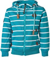Kindervest mint / aqua  met witte strepen | Maat 152/ 12Y