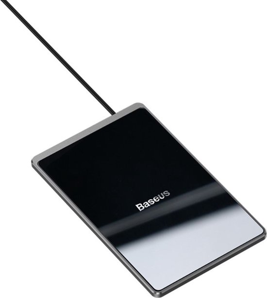 Tolk lijst Doorzichtig Baseus Compacte Draadloze Oplader 15W Ultra Dun met USB Kabel 1M Zwart |  bol.com