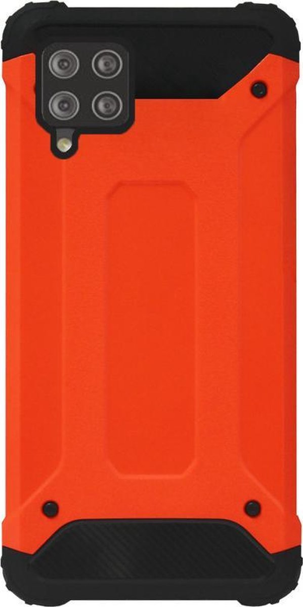 - WLONS Rubber Kunststof Bumper Case Hoesje Geschikt voor Samsung Galaxy A42 - Oranje