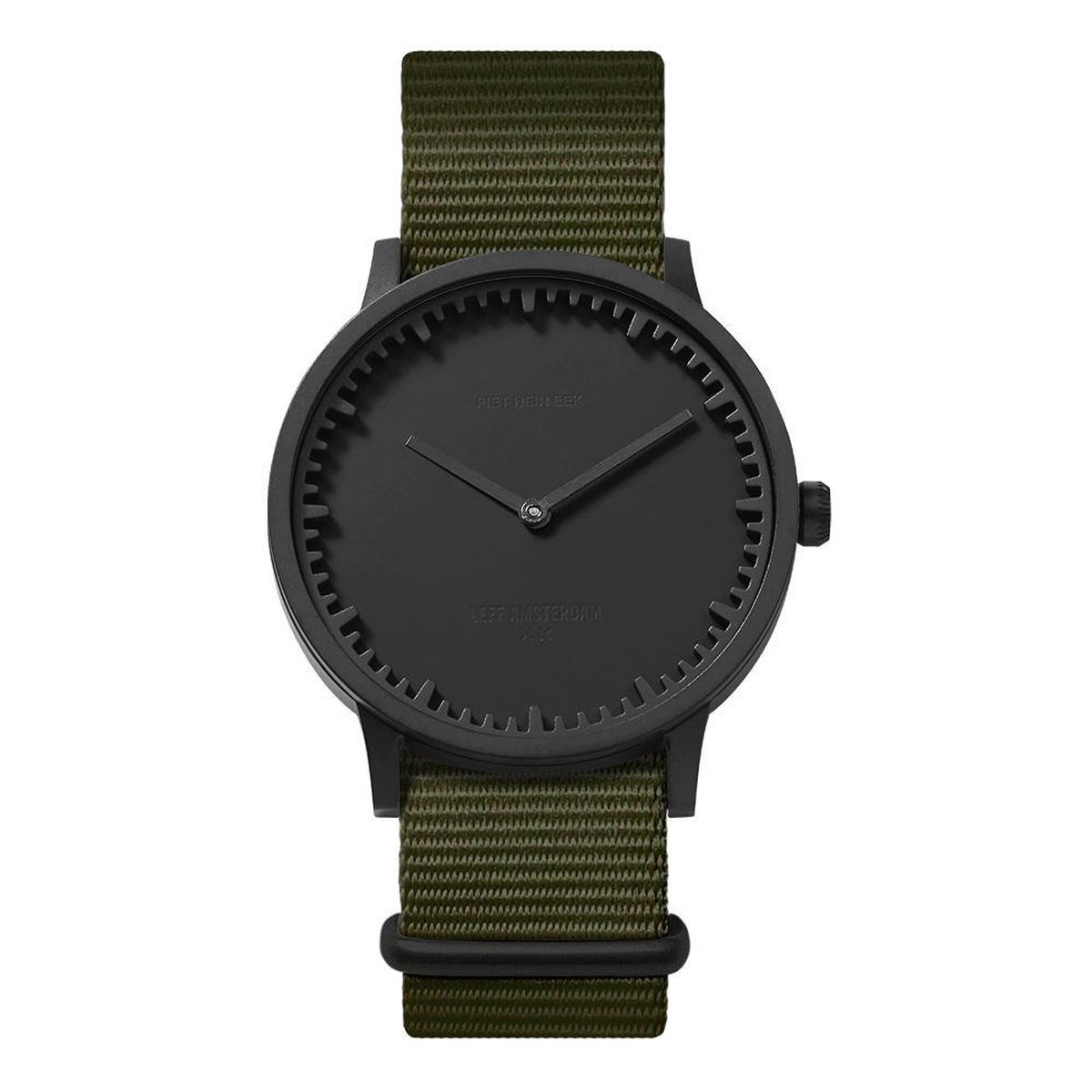 LEFF amsterdam - T40 - Horloge - Nylon - Zwart-Groen - Ø 40mm