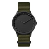LEFF amsterdam - T40 - Horloge - Nylon - Zwart/Groen - Ø 40mm