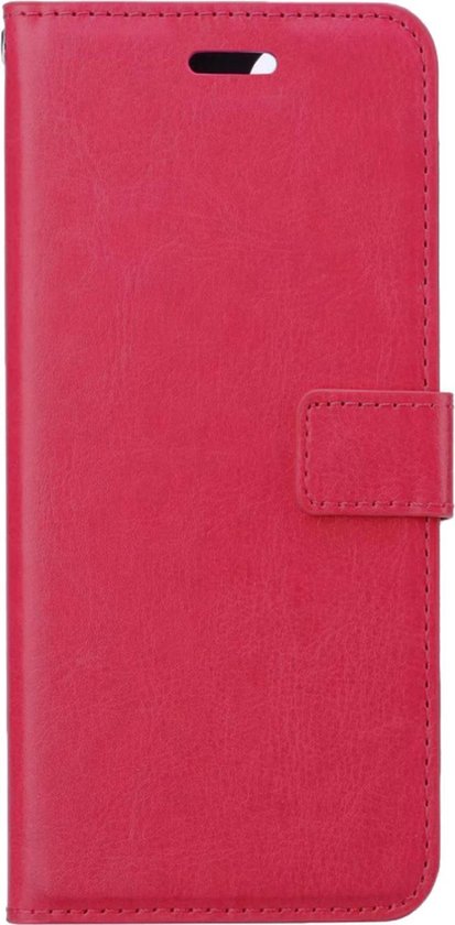 Samsung A22 Book Case avec protection d'écran Version 5G - Samsung Galaxy A22 Case Wallet Cover - Housse Samsung A22 avec protection d'écran Version 5G - Rose foncé