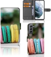 GSM Hoesje Geschikt voor Samsung Galaxy S21 FE Flipcover Maken Macarons