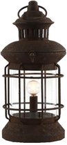 Non-branded Lantaarn Esli 14 X 28 Cm Staal/glas Roestbruin