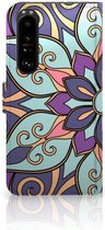 Mobiel Bookcase Sony Xperia 1 III Smartphone Hoesje Purple Flower