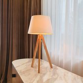 Bamboe Tripod bedlampje 38cm - wit