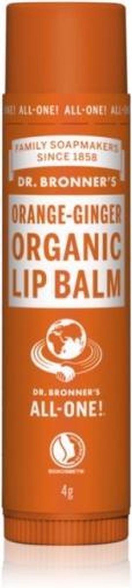 Dr. Bronner's Orange Ginger Organic Lip Balm Stick 4gr
