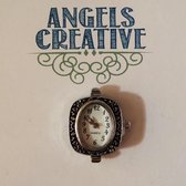 HORLOGE ZILVERKLEUR 3 cm x 2 cm, 3 stuks