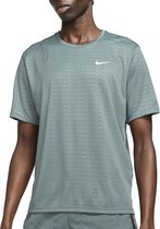 Nike Miler Run Division  Sportshirt - Maat L  - Mannen - blauw/grijs
