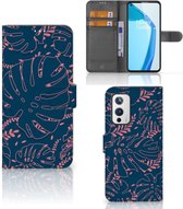 Smartphone Hoesje OnePlus 9 Bookcase Palm Leaves