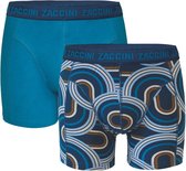 Zaccini - Heren Boxershorts - 2 pack - Model Arches Retro - Blauw