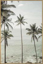 JUNIQE - Poster met kunststof lijst Tropical Dreams -40x60 /Blauw &