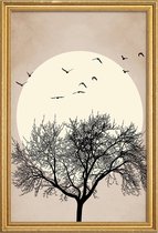 JUNIQE - Poster met houten lijst Dreamers Bright -20x30 /Ivoor & Zwart