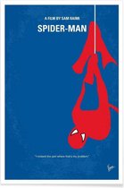 JUNIQE - Poster Spiderman -30x45 /Blauw & Rood