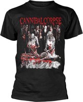 Cannibal Corpse Unisex Tshirt -S- BUTCHERED AT BIRTH (EXPLICIT) Zwart