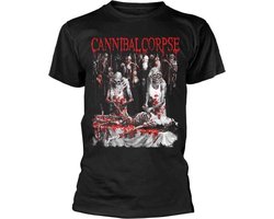 Cannibal Corpse Unisex Tshirt -S- BUTCHERED AT BIRTH (EXPLICIT) Zwart