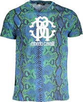 Roberto Cavalli T-shirt Blauw 2XL Heren