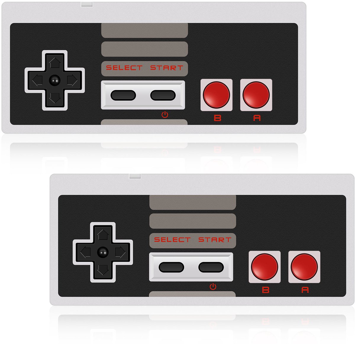 Retro NES USB Gaming Controllers voor PC & Mac – Set van 2 | Plug & Play – Klassiek Design