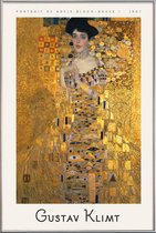 JUNIQE - Poster met kunststof lijst Klimt - Portrait of Adele