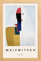 JUNIQE - Poster in houten lijst Malewitsch - Female Torso II -40x60