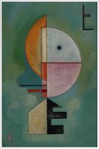 JUNIQE - Poster in kunststof lijst Kandinsky - Upward -20x30 /Groen &