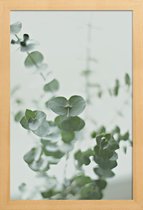 JUNIQE - Poster in houten lijst Eucalyptus Green 2 -20x30 /Groen & Wit