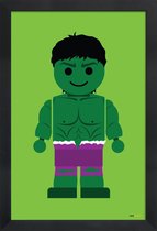 JUNIQE - Poster in houten lijst Hulk Toy -20x30 /Groen & Paars