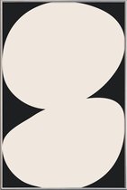 JUNIQE - Poster met kunststof lijst Enveloping -13x18 /Grijs & Ivoor