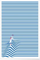 JUNIQE - Poster Sail Away -20x30 /Blauw & Wit