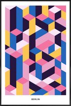JUNIQE - Poster in kunststof lijst Berlin -20x30 /Kleurrijk