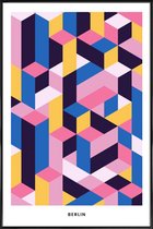 JUNIQE - Poster met kunststof lijst Berlin -13x18 /Kleurrijk