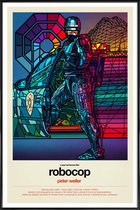 JUNIQE - Poster in kunststof lijst Robocop popart -40x60 /Kleurrijk