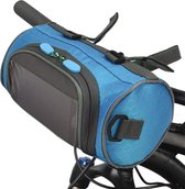 Fietstas stuurtas met smartphone houder – waterdicht – Fiets tas stuur – Smartphone houder fiets – T/M 6.2 inch - blauw
