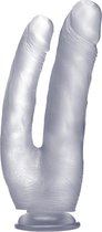 Realistic Double Cock - 10 Inch - Translucent - Realistic Dildos - Double Dildos