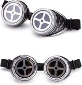 Steampunk goggles bril - zilver tandwiel - burning man space halloween