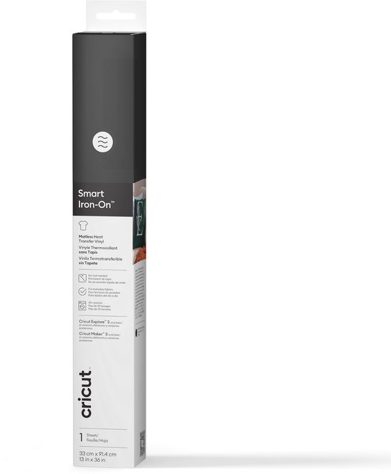 Emballage de Cricut Smart Iron-On noir.