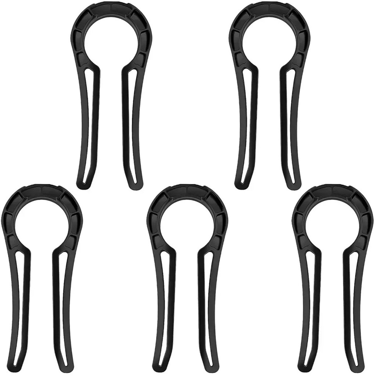 WiseGoods Premium 5-Delige Gasfornuis Knop Slot Set - Ovenknop Beschermer- Kinderbeveiliging - Kinderslot Keuken - Koken - Zwart