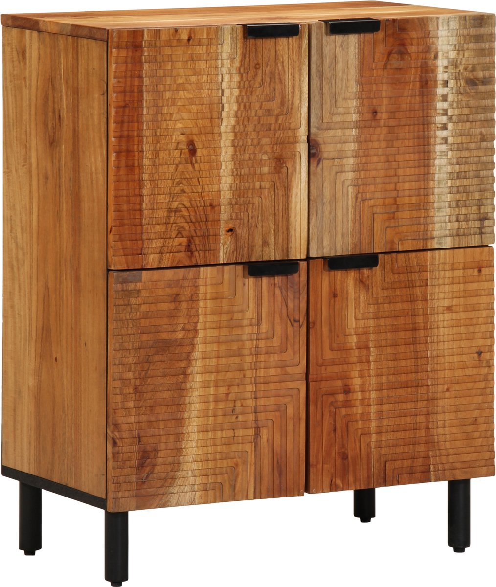 vidaXL - Dressoir - met - plank - Bruin - 60 x 33 x 75 cm - Massief - Mango - Hout