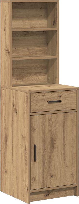 vidaXL - Buffet haut - avec - tiroir - artisanal - chêne - 40 - x - 40,5 - x - 135 - cm
