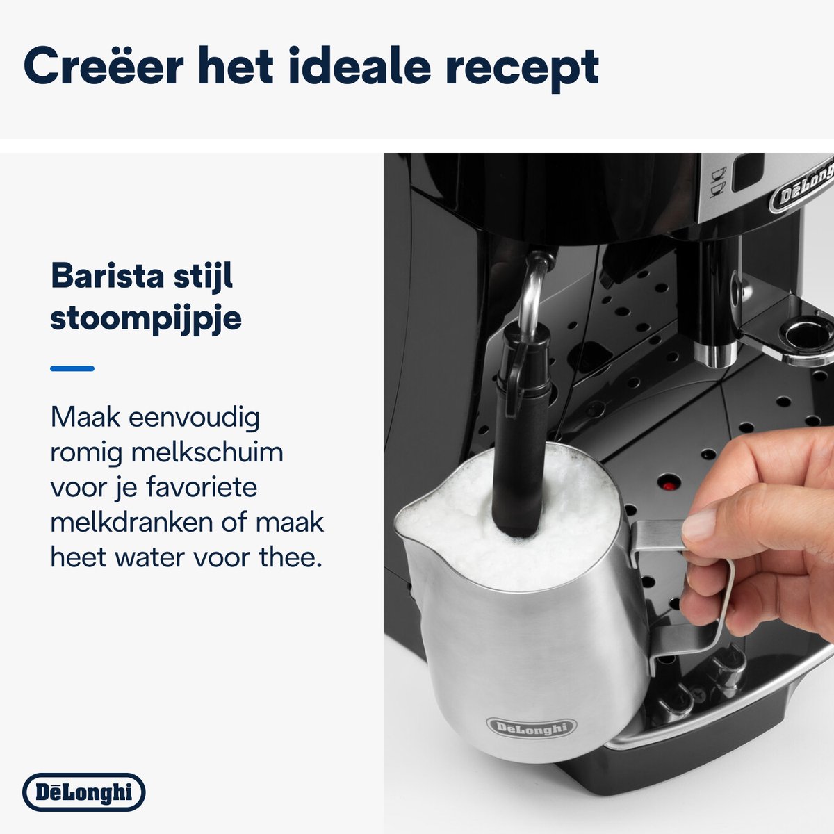 De’Longhi Magnifica S - volautomatische espressomachine met handmatige melkopschuimer en uitneembare zetgroep - Zwart - ECAM20.110.B — afbeelding 4
