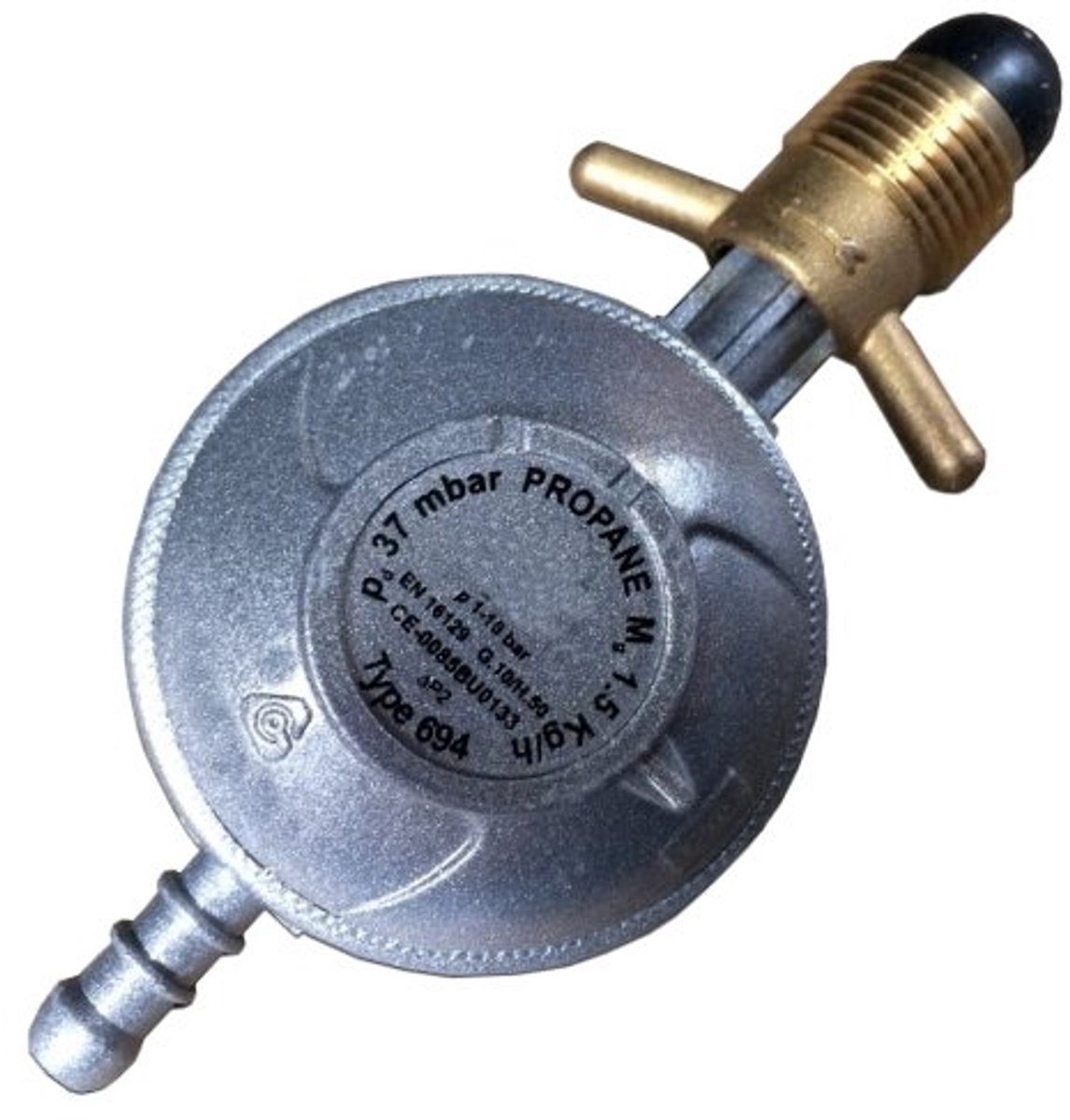 cavagna group type 694 ontspanner détendeur declencheur drukregelaar gasdrukregelaar propaan 37mbar 1.5kg/h stacaravan caravan mobilhome pol aansluiting gasdrukregelaar gasflessen soper détendeur gaz
