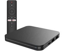 Elcostar Streaming Box Android TV - 4K UHD & HDR - Chromecast ingebouwd - Android TV HDMI Box - Eenvoudig te installeren - TV Dongel - Mediabox - iptv box - Inclusief HDMI kabel - zwart