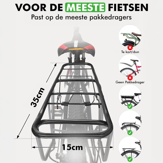 Travelhawk Fietstas - Fietstas Dubbel - Waterdicht Materiaal - 34L - Zwart - 600D Polyester - Fietstassen elektrische fietsen van Travelhawk — afbeelding 4