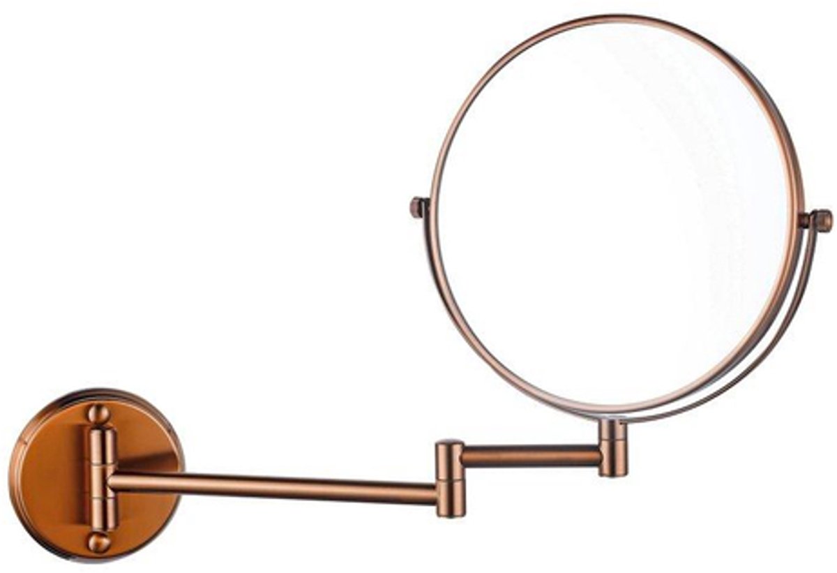 FugaFlow Eccelente Arredo make-up spiegel - 20cm - rond - PVD - geborsteld koper