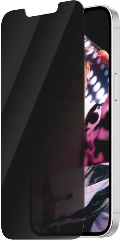 Privacy screenprotector voor iPhone 17e, 16e, 14, 13 en 13 Pro met 2-weg privacyfilter.