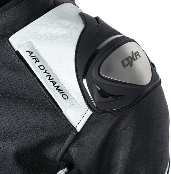 Veste de moto RANDY R Homme Été Zwart/ Wit L Homologuée CE par MOTOBLOUZ