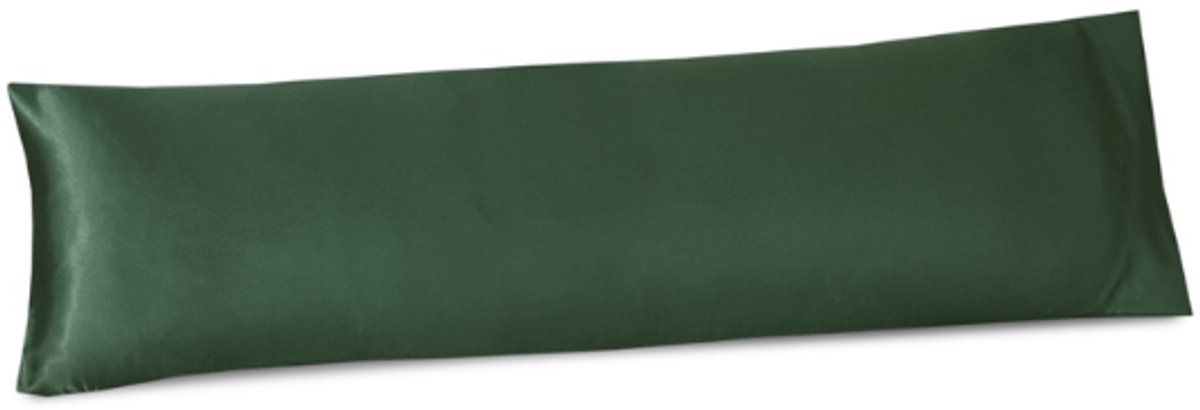 Beauty Silk - Satijnen Body Pillow Kussensloop - Groen - 40x145 cm - Glans Satijn