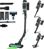 Aspirateur balai sans fil Sophitech – Puissance d'aspiration 26 kPa, 380 W – Léger, sans fil et sans sac – 4 accessoires – Idéal pour les poils d'animaux – Jusqu'à 90 minutes – Double batterie