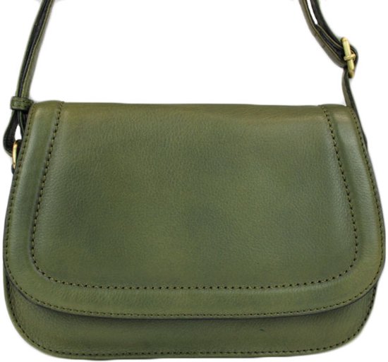 Sac bandoulière Lioné Marije pour femme – Vert olive – Sac en cuir véritable – Spacieux et pratique – Bandoulière réglable – Élégant pour le travail et le quotidien